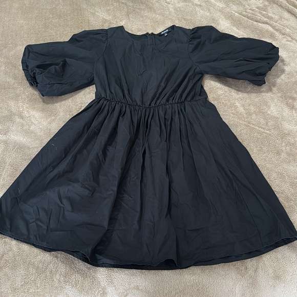Madewell Poplin Crewneck‎ Puff  Sleeve Mini Dress - Picture 11 of 16